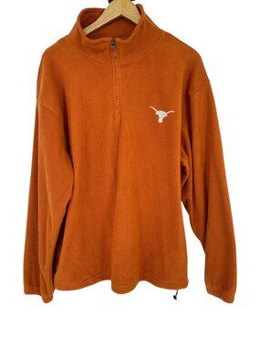 Vtg Texas Longhorns Nike Orange and White quarter zip Sweatshirt Men’s Large